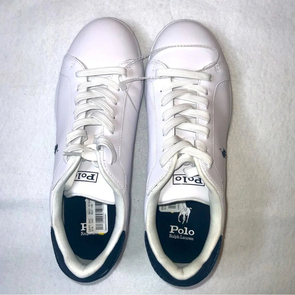 Polo Ralph Lauren Men’s Heritage Court lll Leather Sneaker Size 10 - Picture 5 of 14